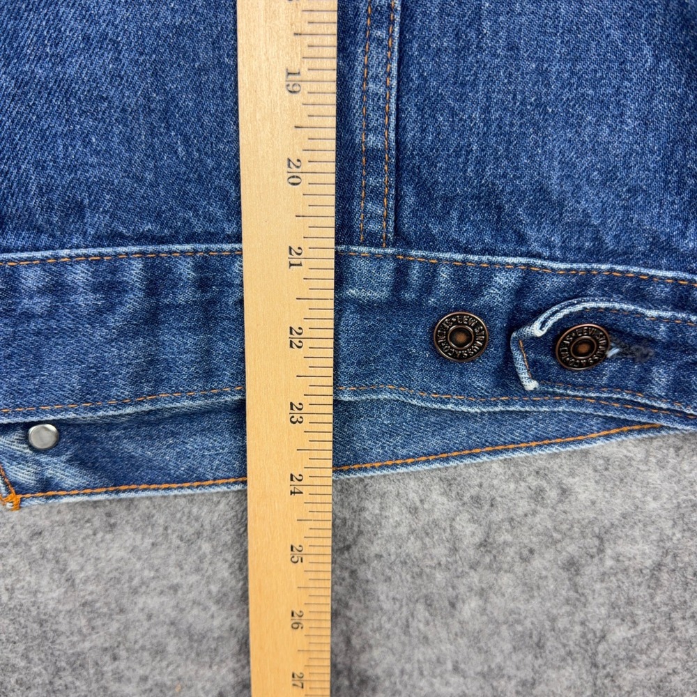 VTG Levi's Denim Jacket Mens 42 Blue Trucker Type 3 80s Canada 70506-0216 - Picture 11 of 12